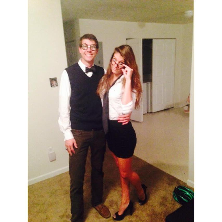 Senior year Halloween 2014! Teacher and Nerd!
