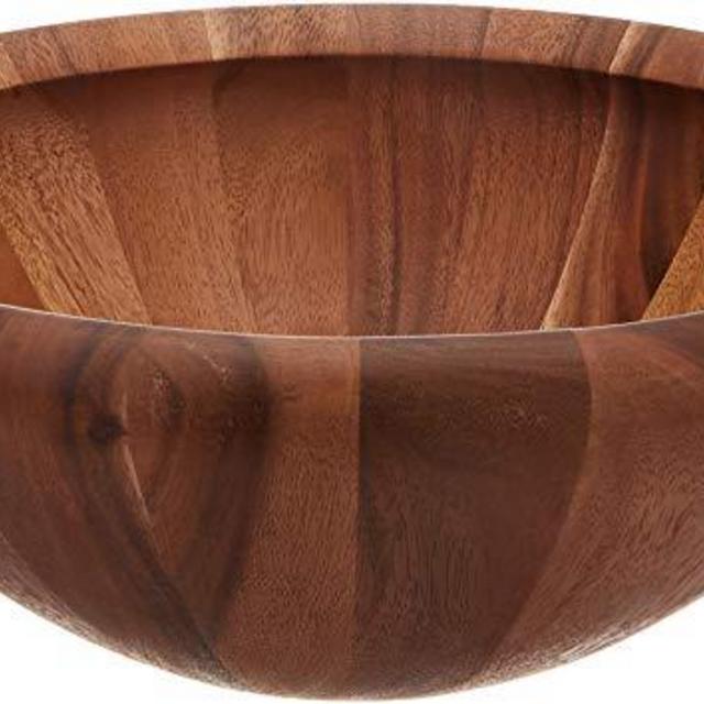 Dansk Wood Classics 16-Inch Round Salad Bowl, Brown