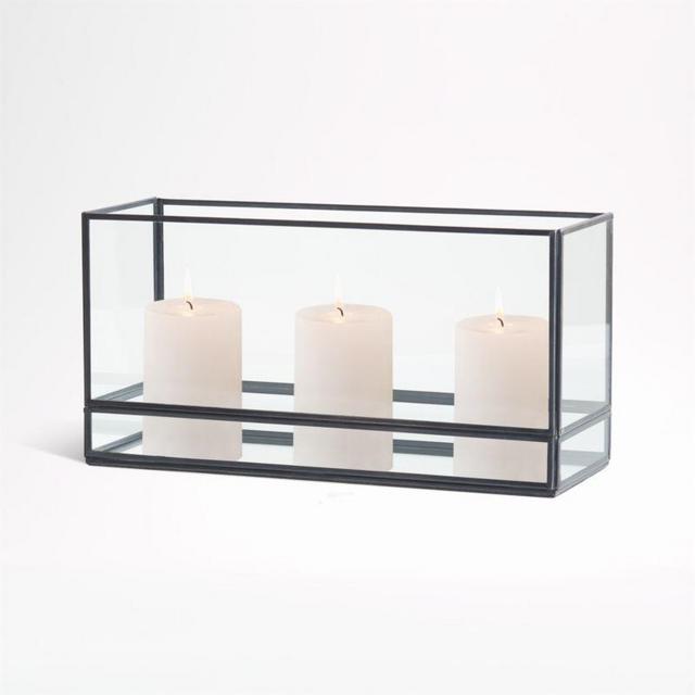 Jasper 7.5" Black Pillar Candle Centerpiece