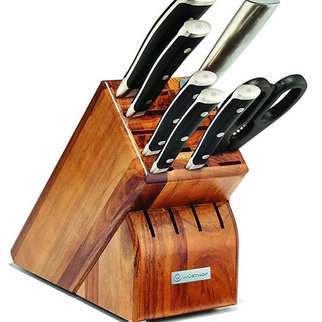 Wüsthof Classic IKON Knife Block Set, 8-Piece, Acacia,1090370807