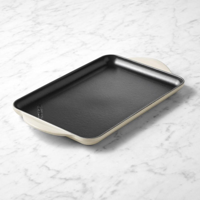 Le Creuset Signature Enameled Cast Iron Skinny Griddle, Brioche