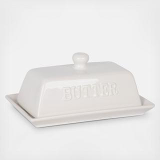 "Butter" Embossed Butter Dish