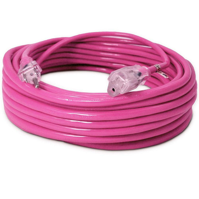 50 ft Outdoor Extension Cord Waterproof - 14 Gauge Heavy Duty Extension Cord 50 ft - Lighted Outdoor Extension Cords - Watts Wire - 50' Grounded - extensiones electricas