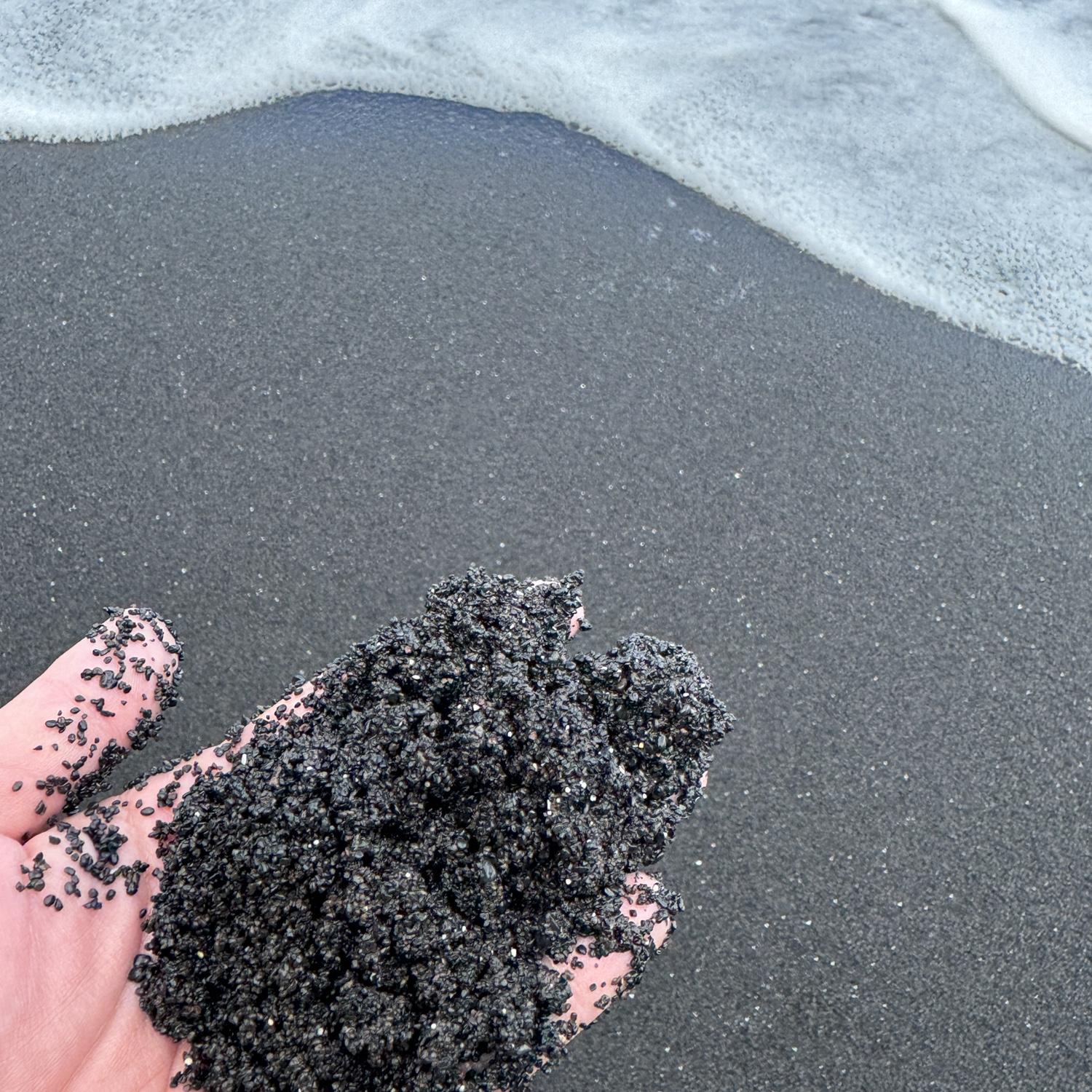 Black sand beach on the Road to Hana