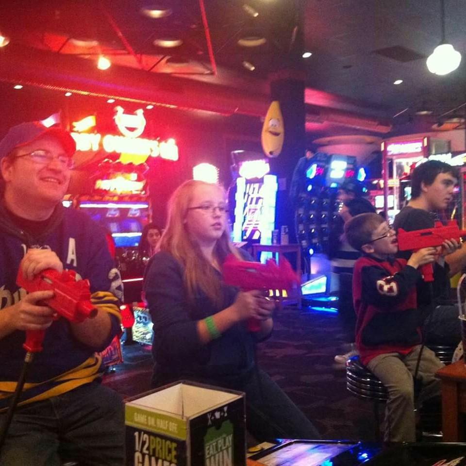 Dave & Busters with the Kids.