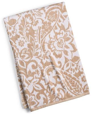 30" x 56" Elite Cotton Scroll Paisley Bath Towel, Created for Macy's