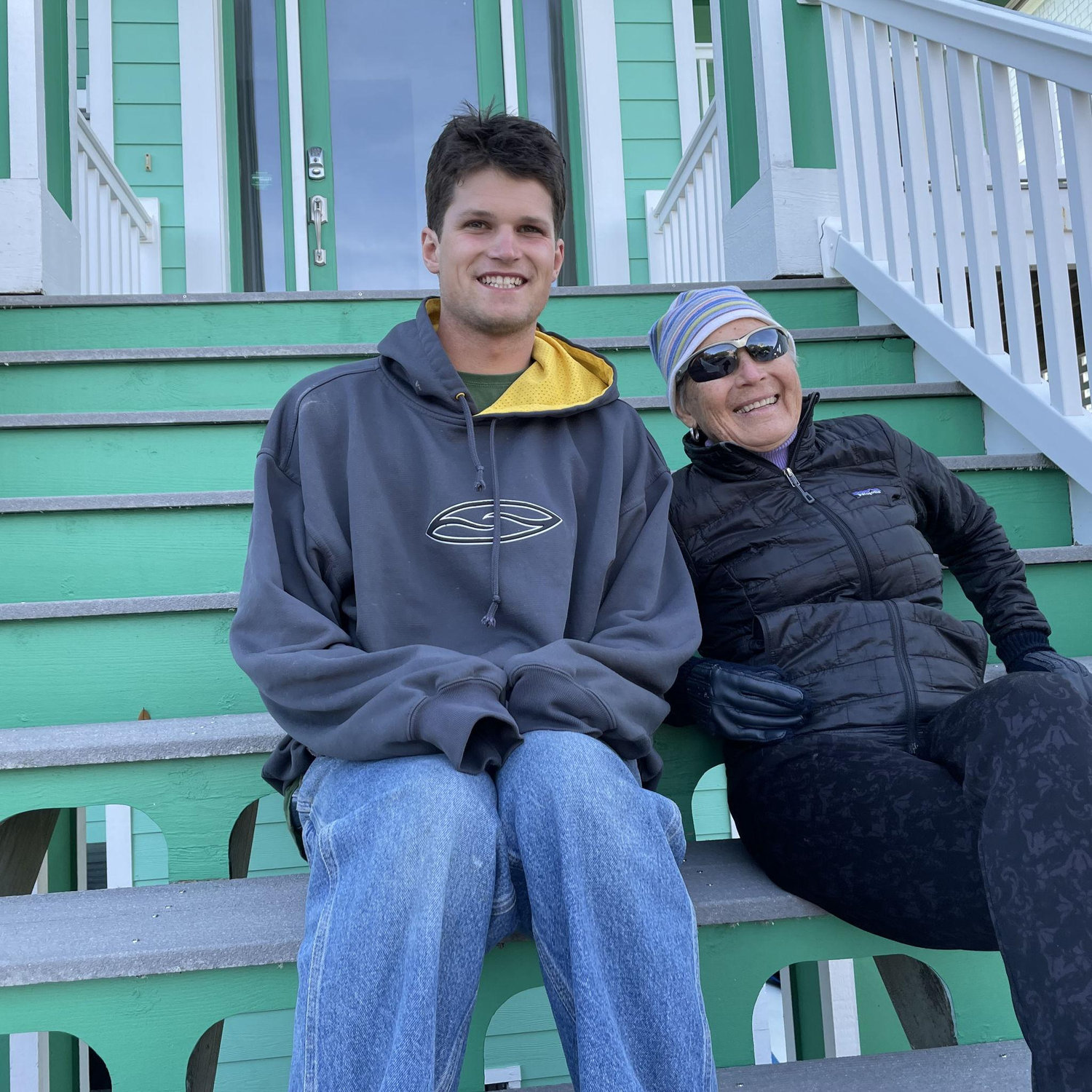 Danny and Grandma enjoying some pickleball