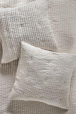 Cotton Jersey Channel-Stitch Quilted Euro Sham