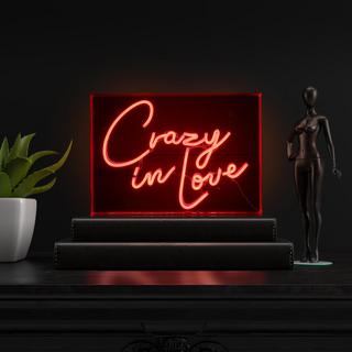 Crazy In Love Contemporary Glam Acrylic LED Neon Light Box