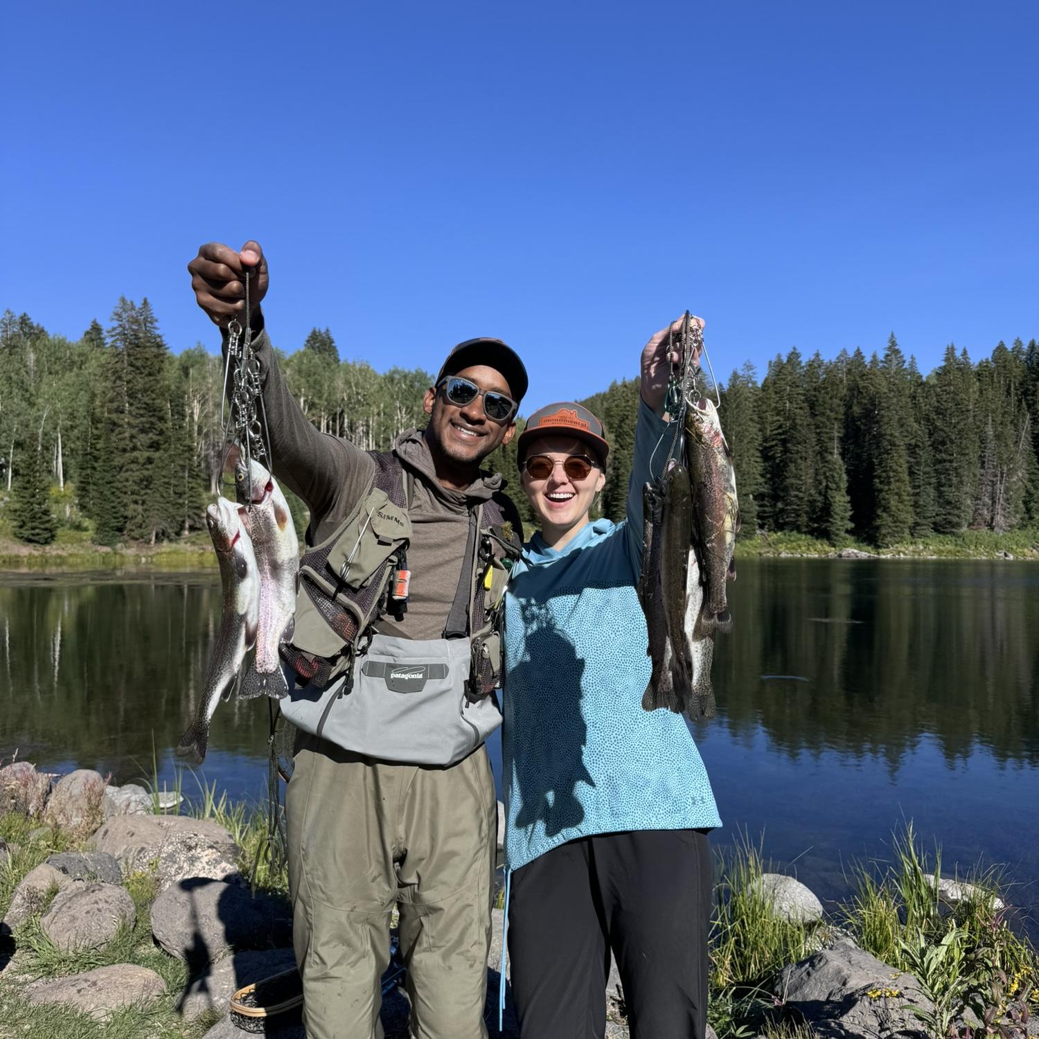 Justin caught his 1st fish! And on a fly rod. What a day! What a catch (in so many ways)!