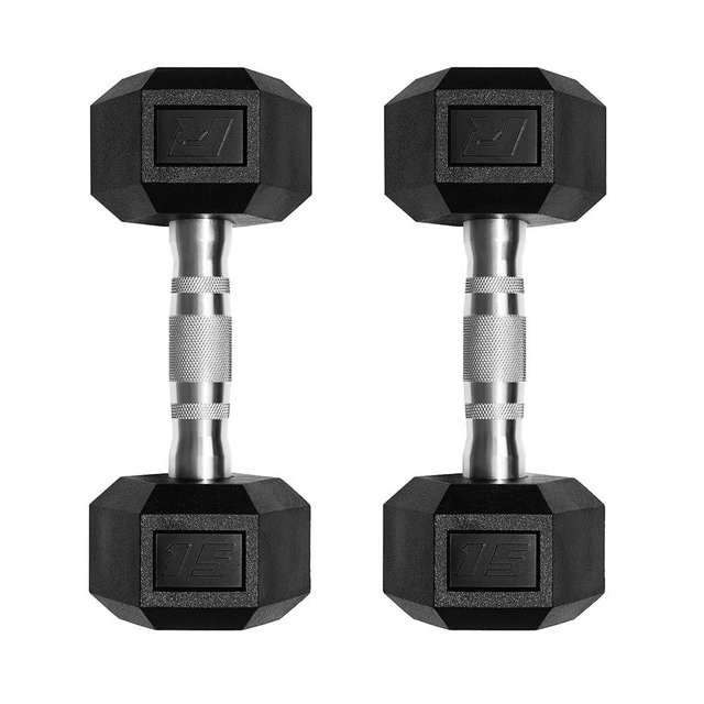 Ritfit 5-650 LBS PVC Encased Hex Dumbbell Sets with Optional Rack for Home Gym, Hand weight with Chrome Handle for Strength Training,Workouts