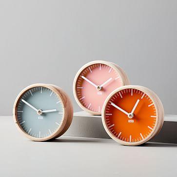 West Elm Tait Colorful Desk Clock (Color: Freshwater Blue)