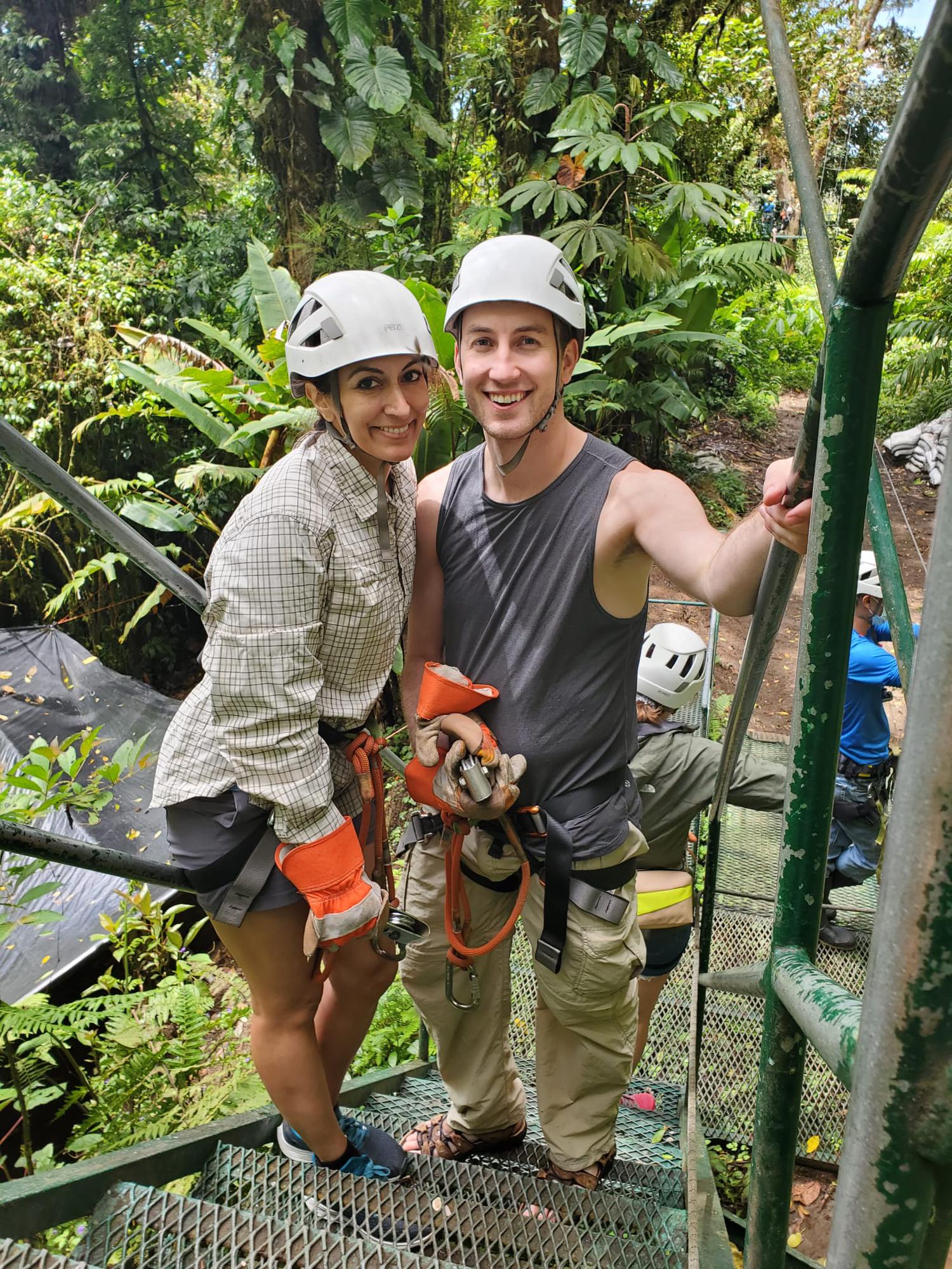 Ziplining in Costa Rica.