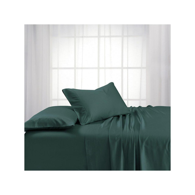 Egyptian Linens Top Split Flex King Sheet Set - Bamboo Cotton Teal Flex King