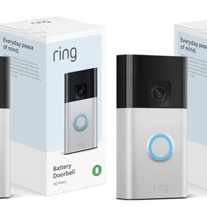 Ring Battery Doorbell (newest model), Home or business security with Head-to-Toe video, Live View with Two-Way Talk, and Motion Detection & Alerts, 2-pack, Satin Nickel