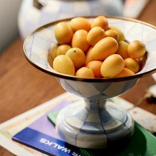 Sky Check Stainless Steel Compote