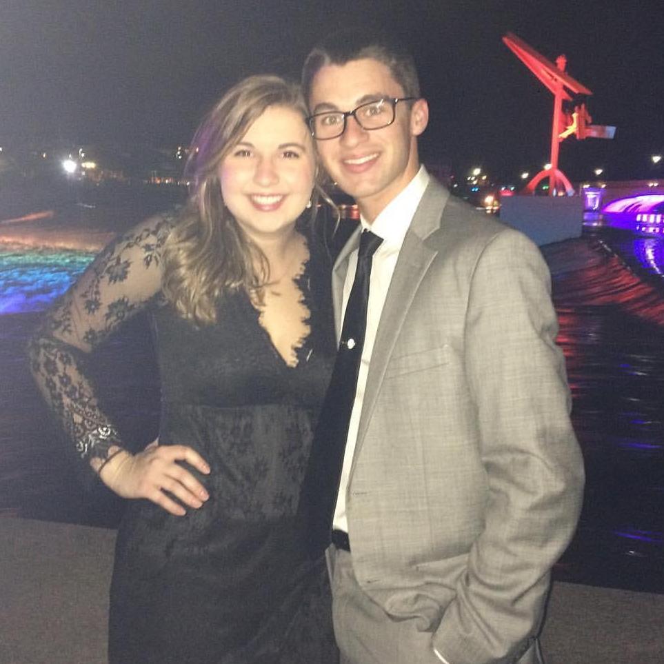 Not a high quality picture, but a high quality time for Joey's senior dance for Notre Dame