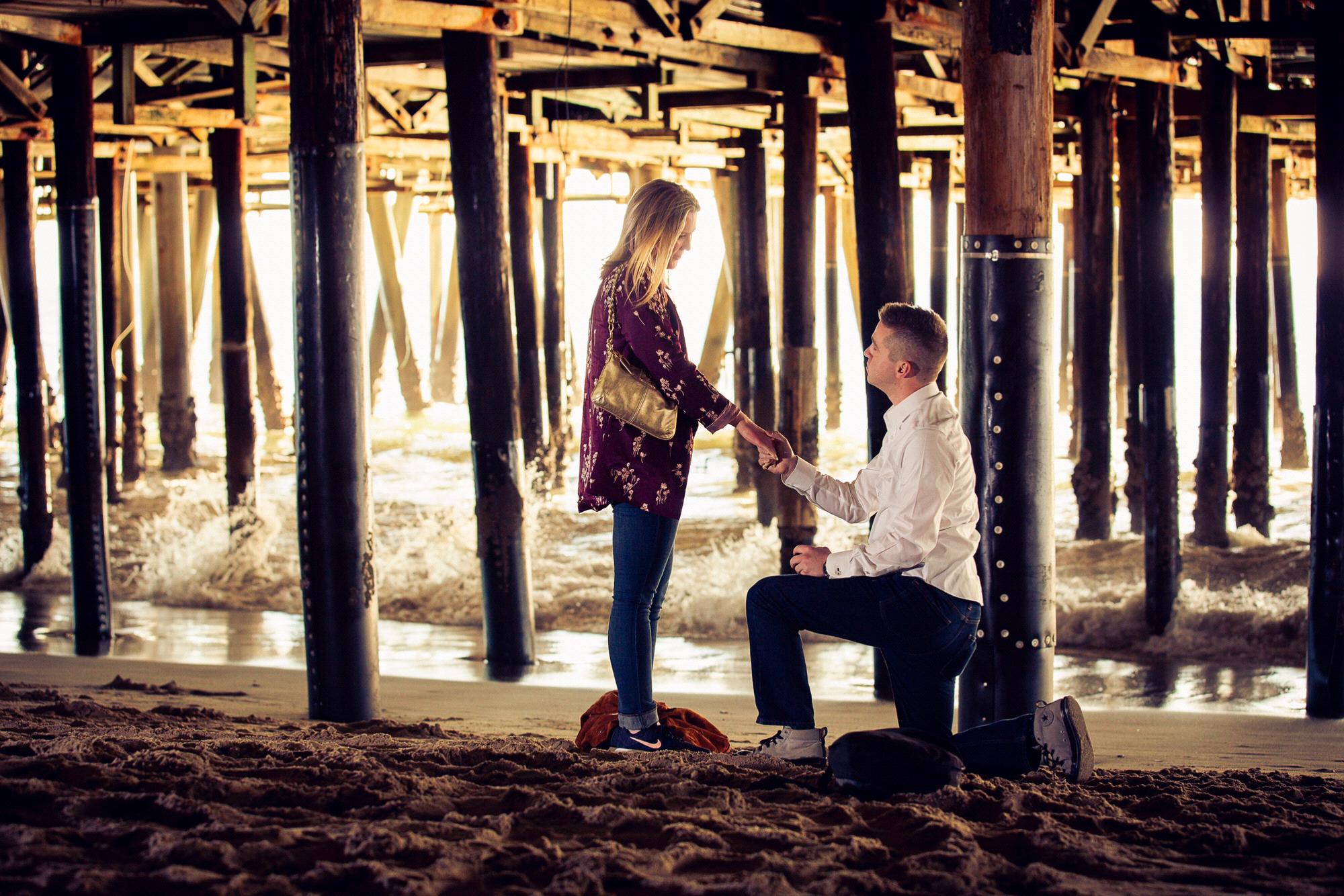 The magical moment Jordan proposed to me under the Santa Monica Pier