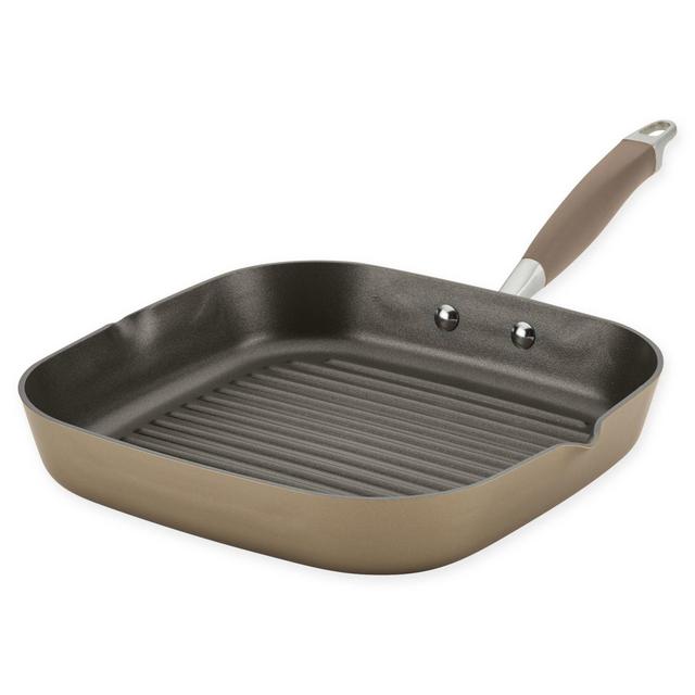 Anolon® Advanced Home Nonstick 11-Inch Hard-Anodized Aluminum Deep Square Grill Pan in Bronze