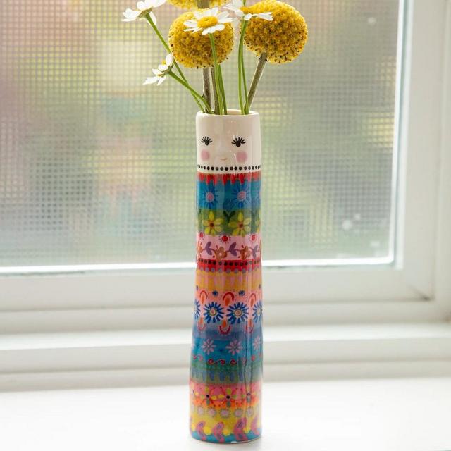 Folk Friend Bud Vase - Folk Lady