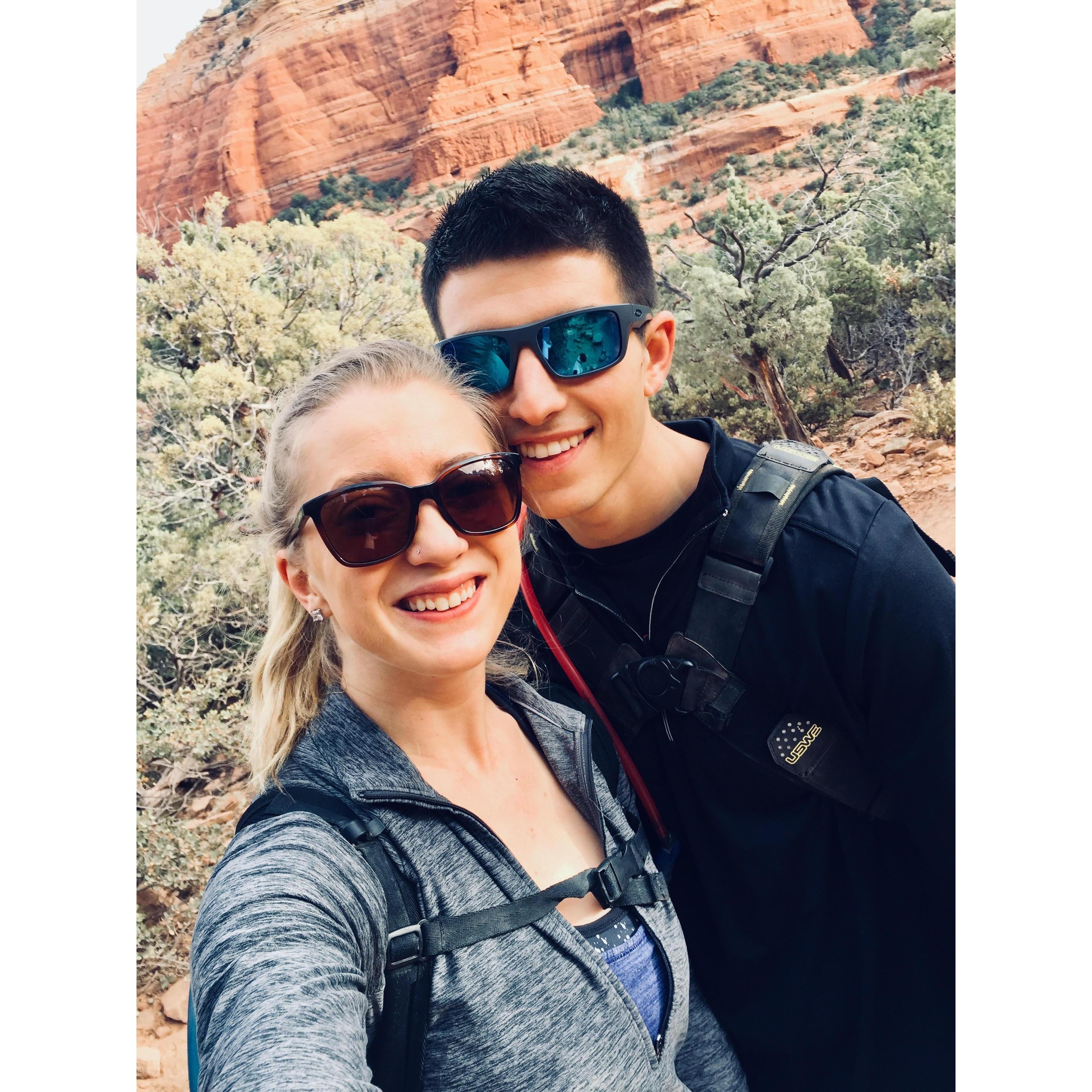 We hiked to Devils Bridge in Sedona, Arizona.