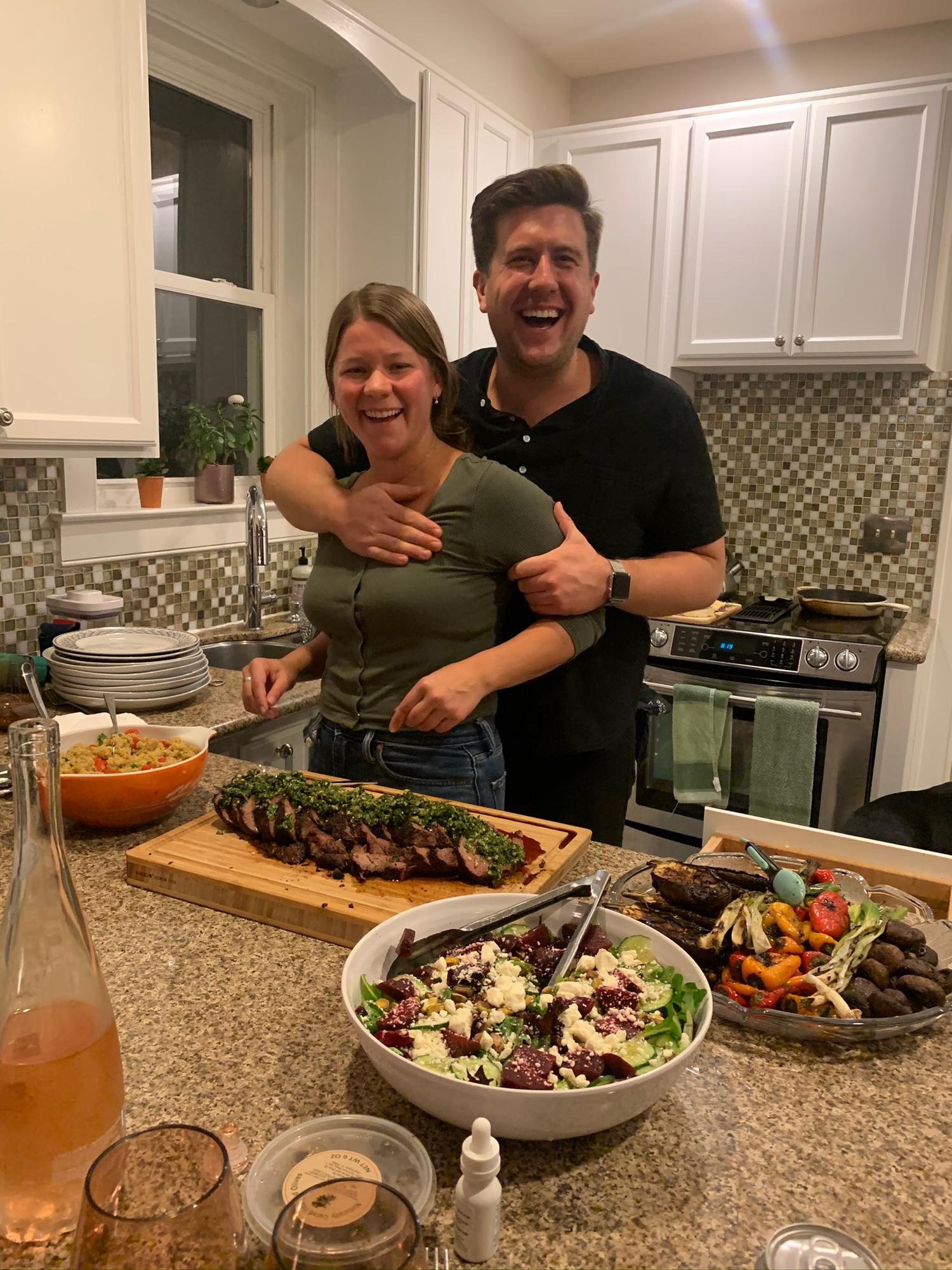 We love cooking together and hosting our friends!