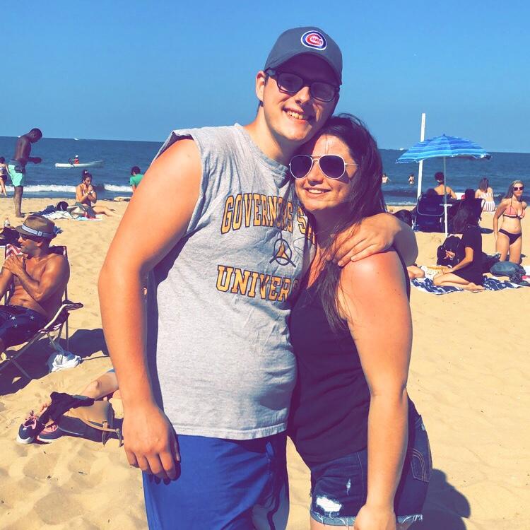 One of our first pictures! Oak Street Beach, 2019💓