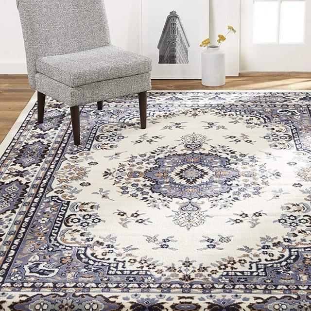Home Dynamix Premium Sakarya Traditional Medallion Border Area Rug, Porcelain, 7'8"x10'7" Rectangle