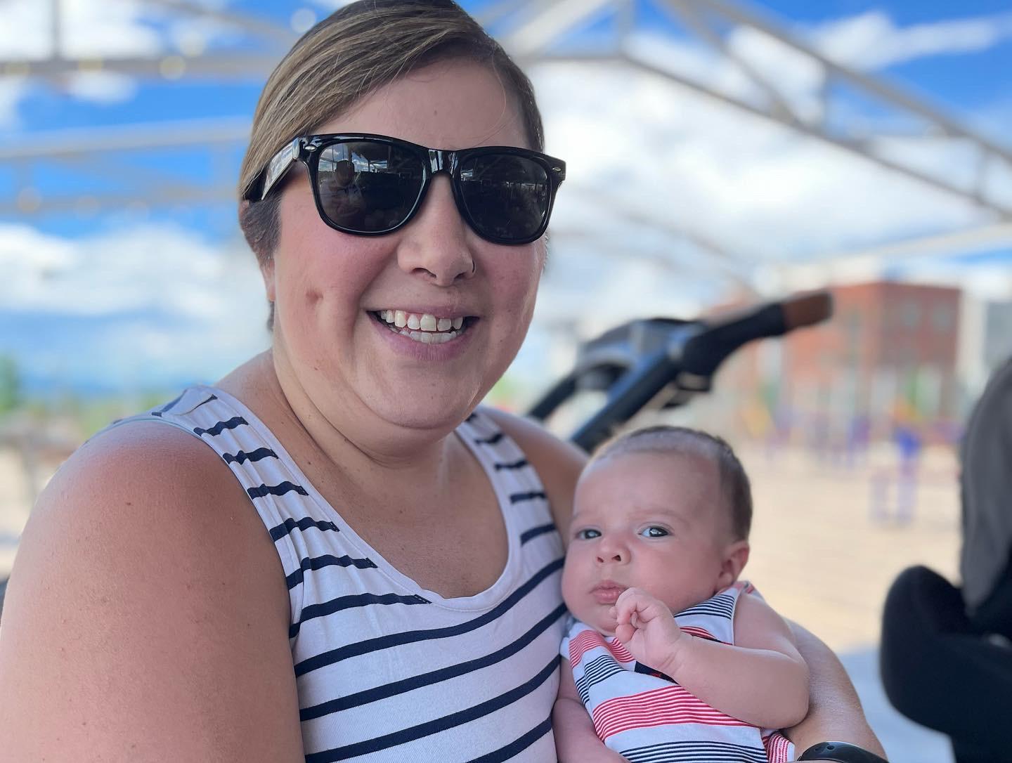 Mama and Isaac on Fourth of July