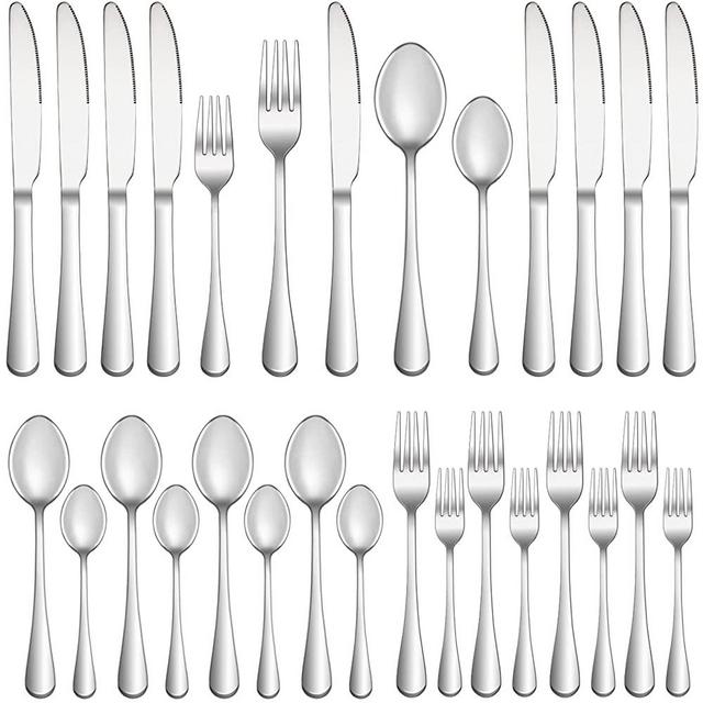 20 Piece Silverware Set Service for 4,Premium Stainless Steel Flatware Set,Mirror Polished Cutlery Utensil Set,Durable Home Kitchen Eating Tableware Set,Include Fork Knife Spoon Set,Dishwasher Safe