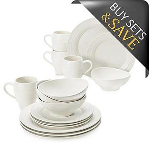 Mikasa® Swirl White 16-Piece Dinnerware Set
