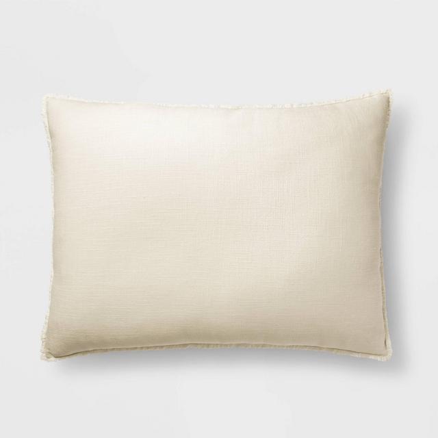 King Euro Heavyweight Linen Blend Throw Pillow Natural - Casaluna™