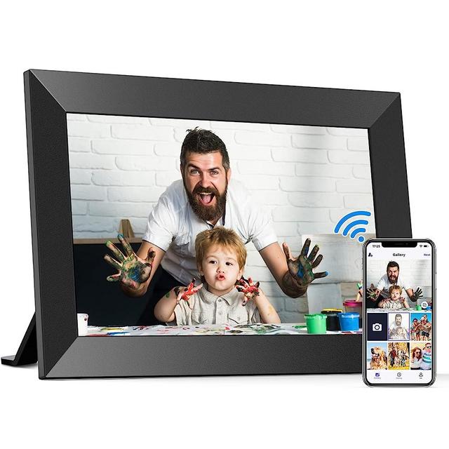 BIGASUO 10.1 Inch WiFi Digital Picture Frame, IPS HD Touch Screen Cloud Smart Photo Frames with Built-in 16GB Memory, Wall Mountable, Auto-Rotate, Share Photos Instantly from Anywhere-Great Gift