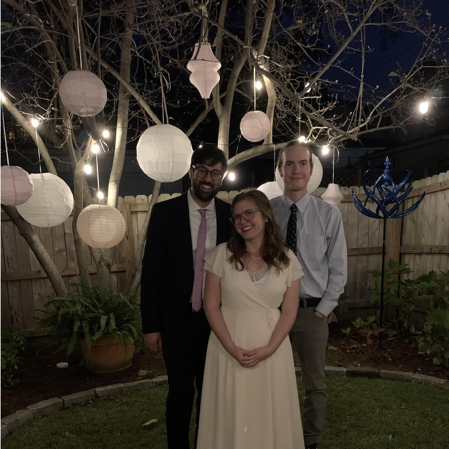 Mohammed Ali, Laura, and the bride's brother, Jackson