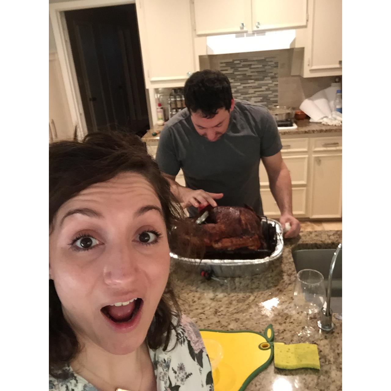 Making the turkey