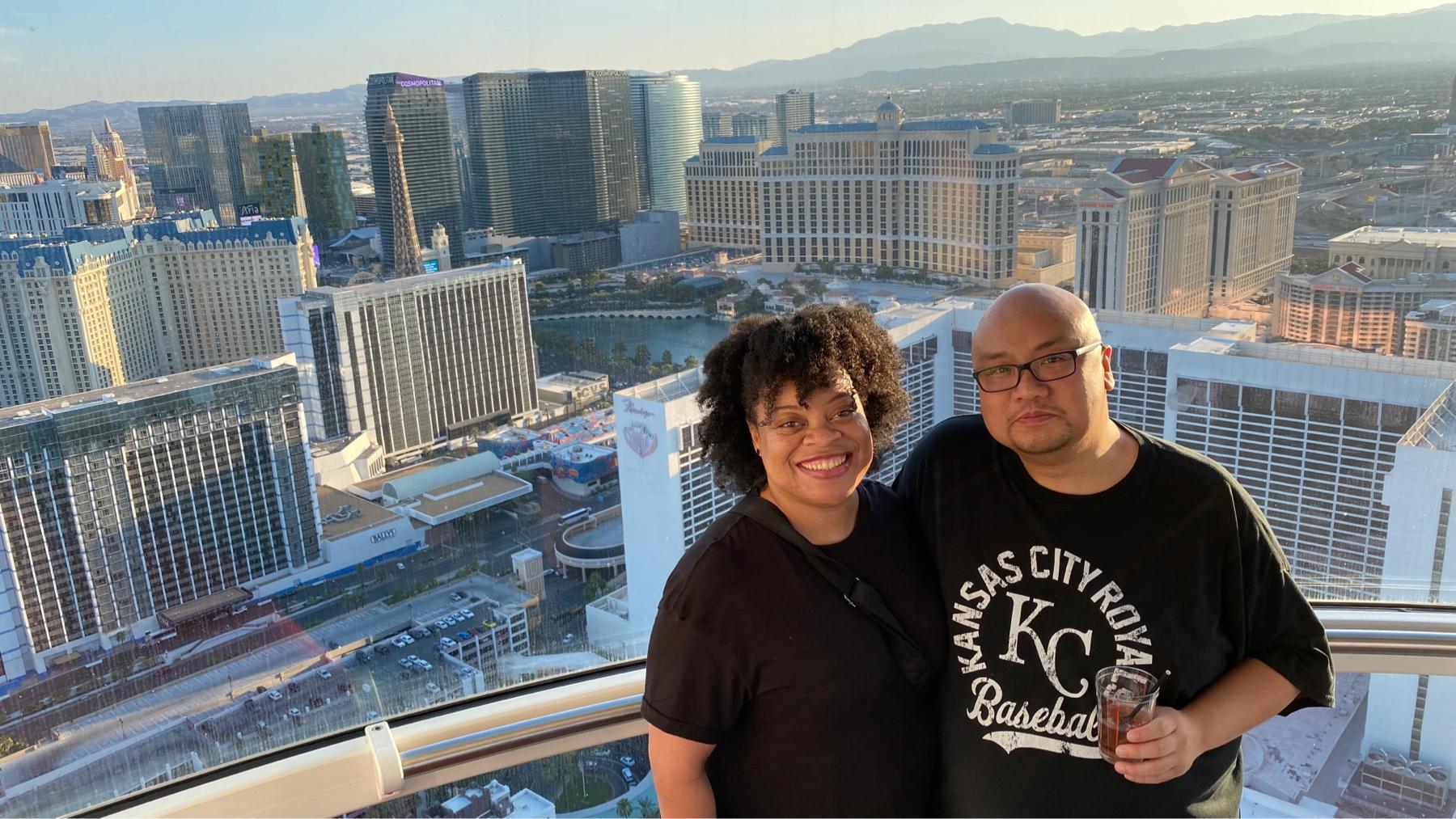 High roller in Vegas. Our first trip together.