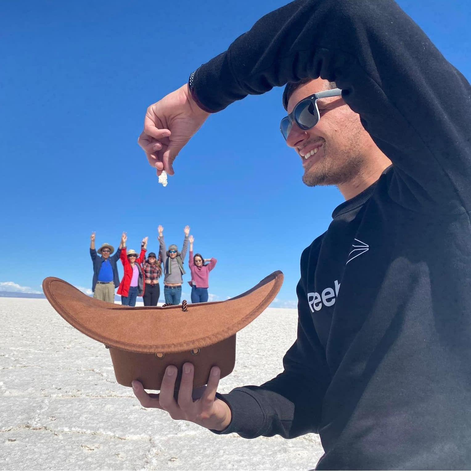 One of our favorite forced perspective shots from our trip to the salt flats featuring Cristian!
