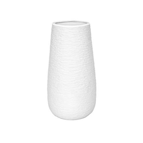 D'vine Dev 10 Inch White Ceramic Vase for Flowers, Ideal Gift Ready for Weddings, Party, Birthday, Events, Home Decor, Spa and Everyday Decor - Gift Box Packaged