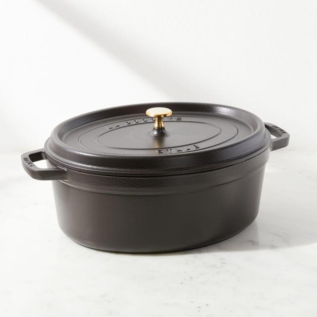 Staub ® 7-Qt Matte Black Oval Cocotte