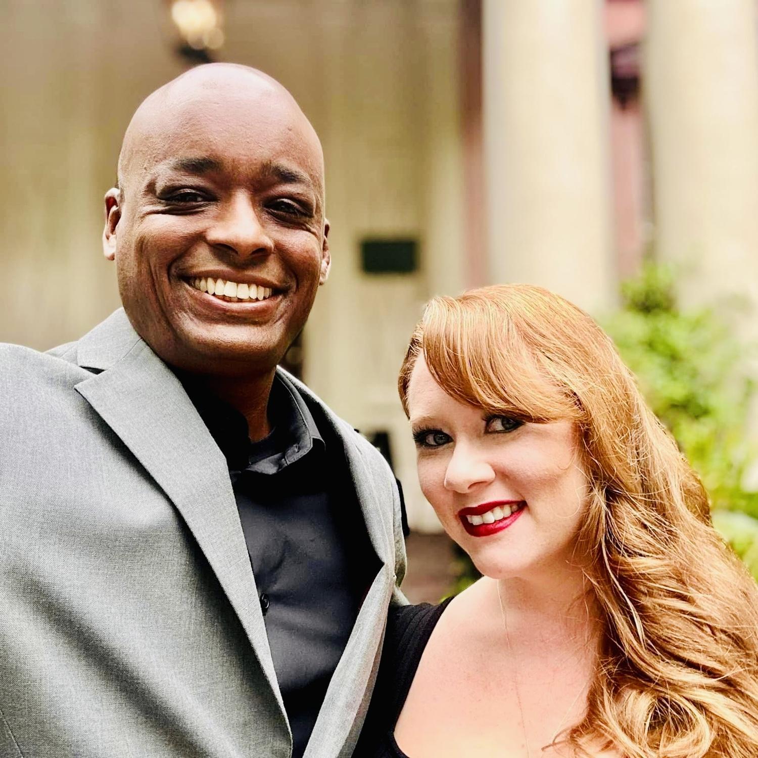May 21, 2024. Photographed in front of The Olde Pink House in Downtown Savannah. Here we are celebrating our 19th wedding anniversary.
