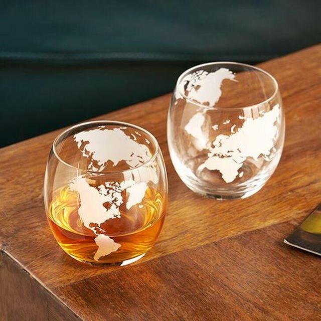 Whiskey Glasses Globe S/2