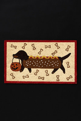 Dachshund Hot Dog Coir Doormat