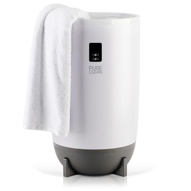 PureClean Single Touch Large Towel Warmer for Bathroom, 20L Towel Heater and Blanket Warmer with Fragrant Disc Holder and Built-in Timer, White, 1 Pc