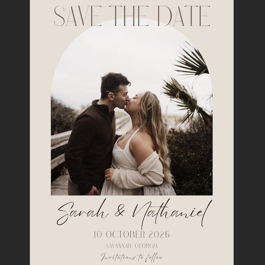 Save-the-date! (this is Sarah's 2nd favorite and Nathan's 4th)