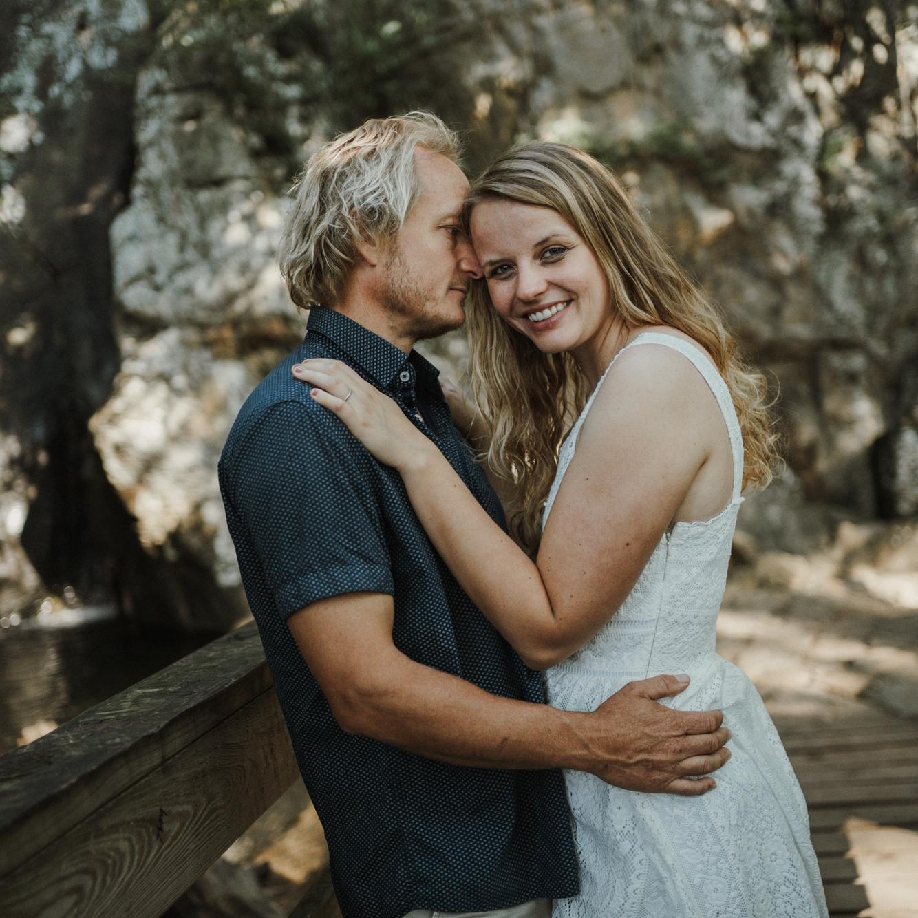 Our engagement photos taken by our friend Xavier Hazen at Glenn Falls, Tennessee.