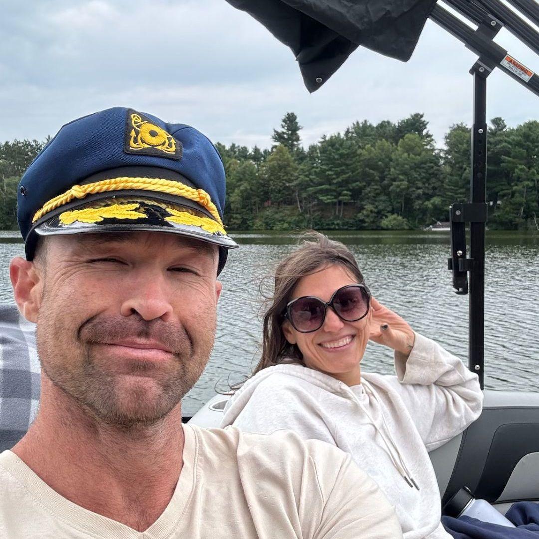 Boat ride on tainter lake with Aaron's family