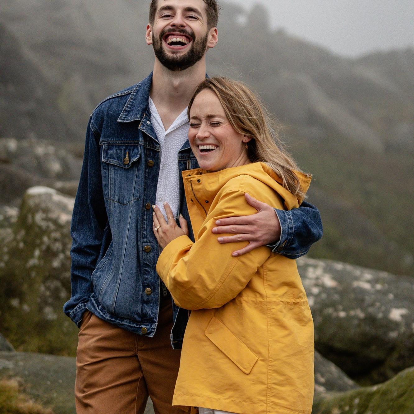 Getting engaged on the top of Higger Tor 🥹