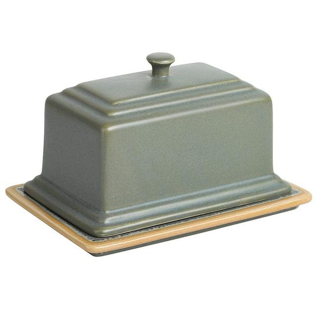 BTaT Butter Dish, Butter Dishes with Covers, Ceramic Fit All Sizes Butter, Green, Ceramic Butter Dish with Lid, Butter Holder, Butter Tray, Butter Dish with Lid, Butter Container, Covered Butter Dish