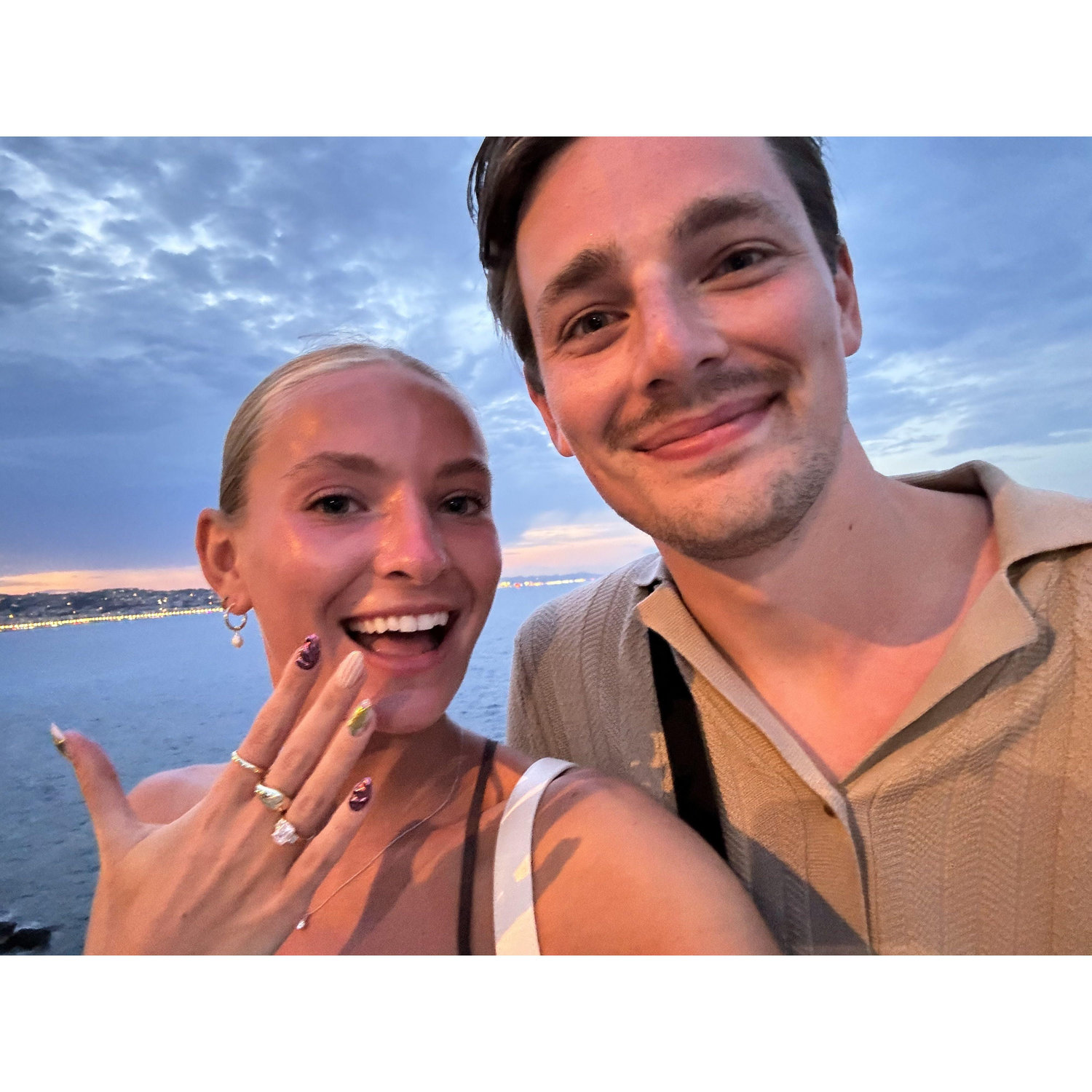 Our first picture after getting engaged!