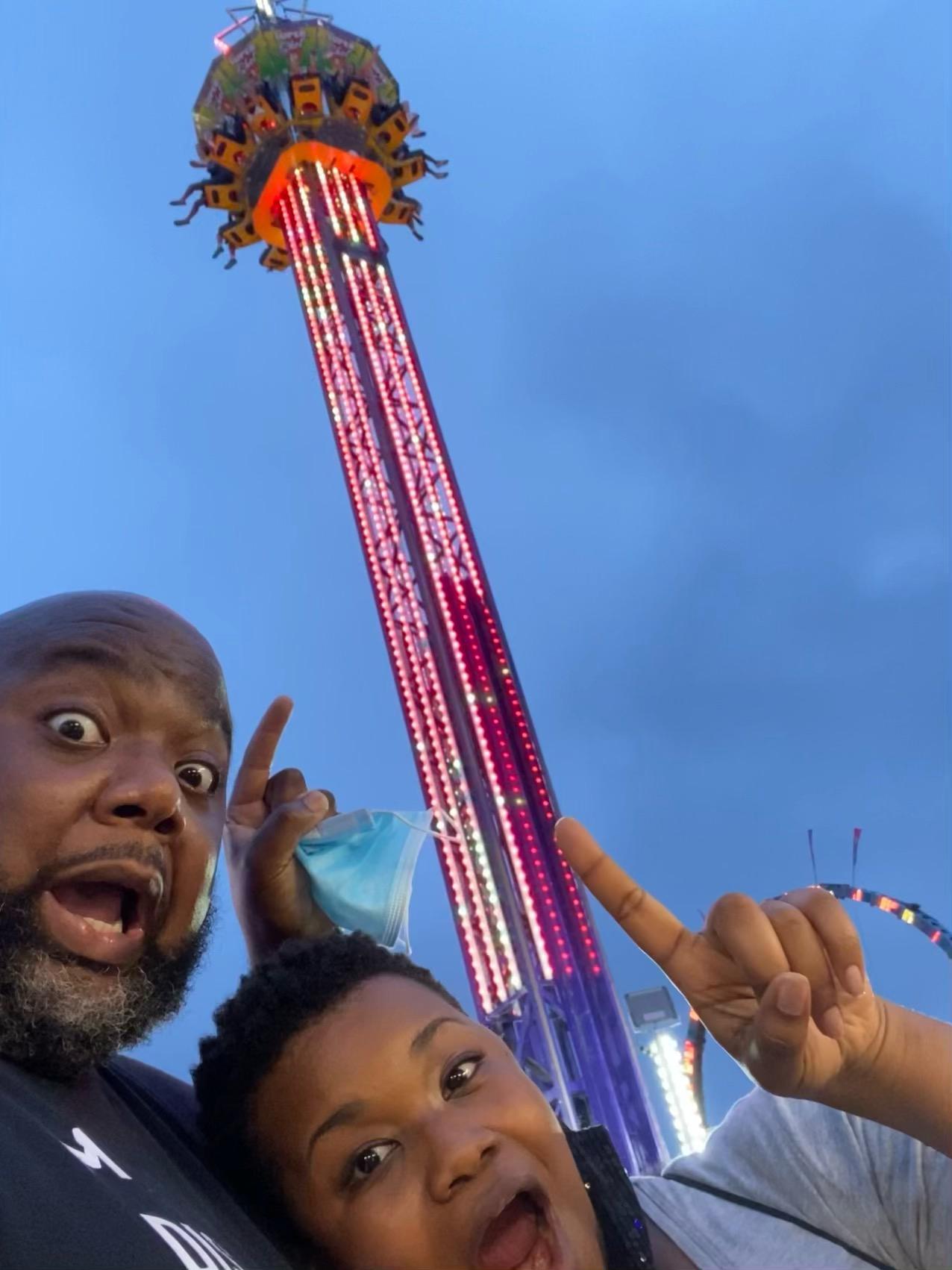 Don’t mind us… Just two big kids enjoying the MD State Fair August 2021